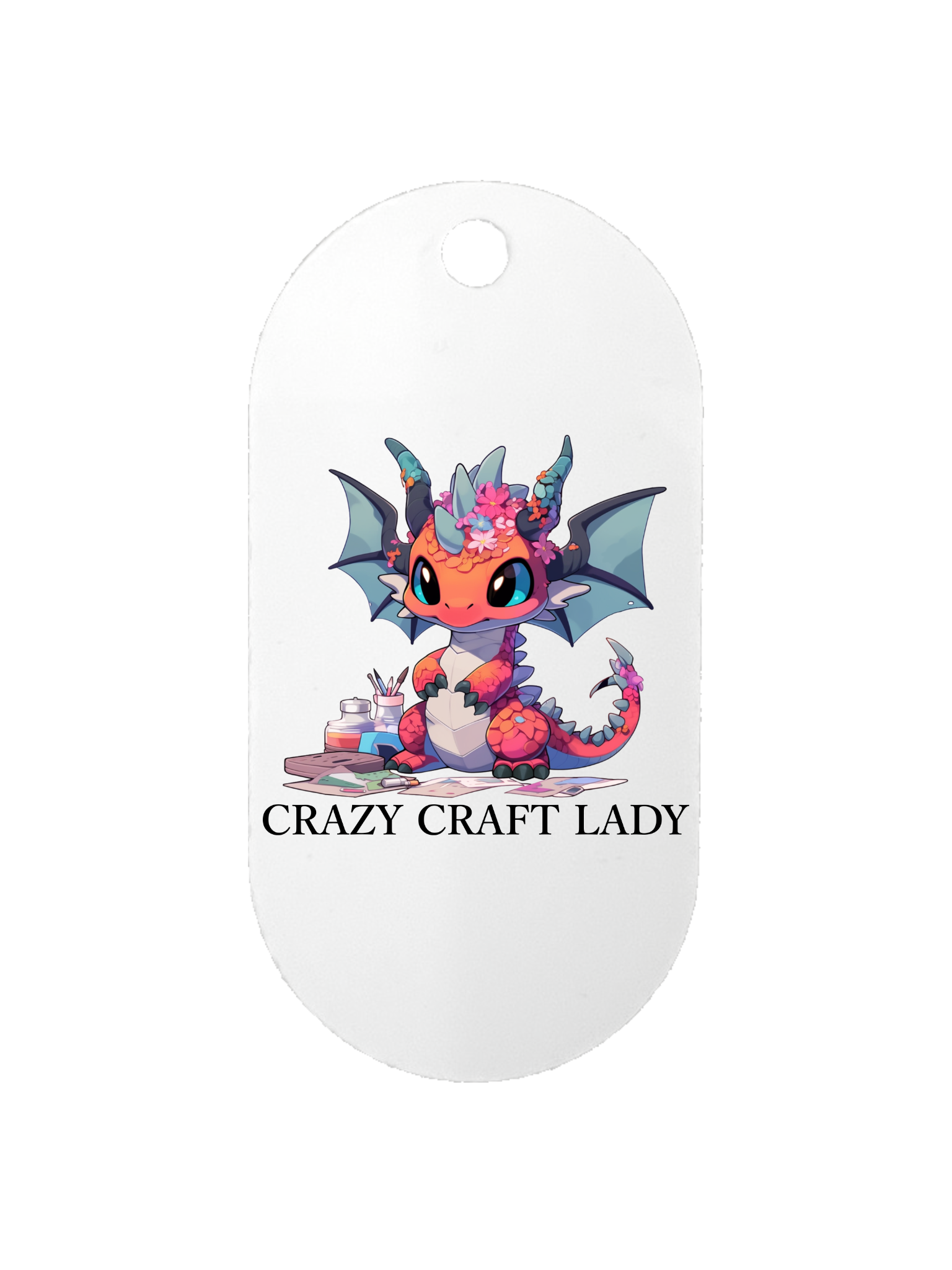 Crazy Craft Lady - Dog Tag